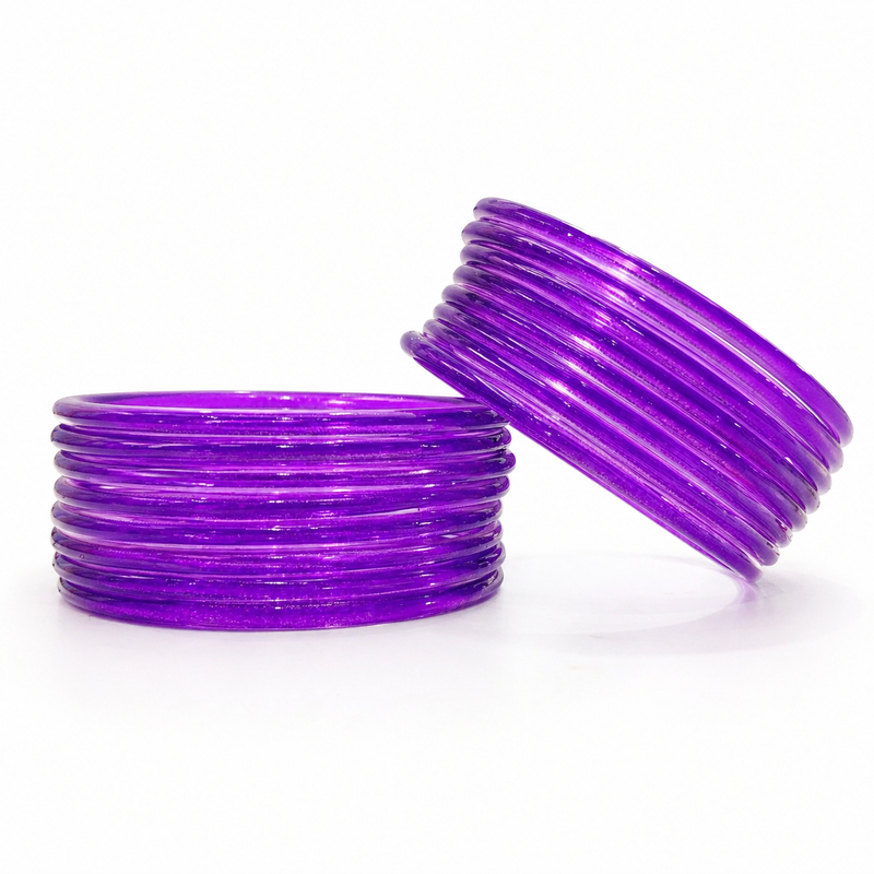 New Trending Purple Jelly Bangles – Glossy Fashion Stack