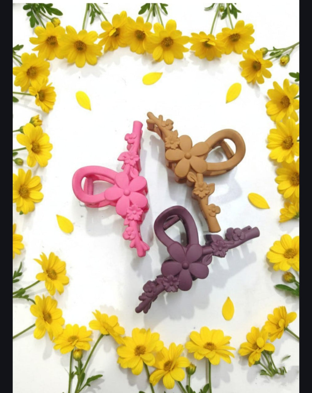 Multiple colour claw t shape jaw clip matte fancy Hair cultcher pack of 3