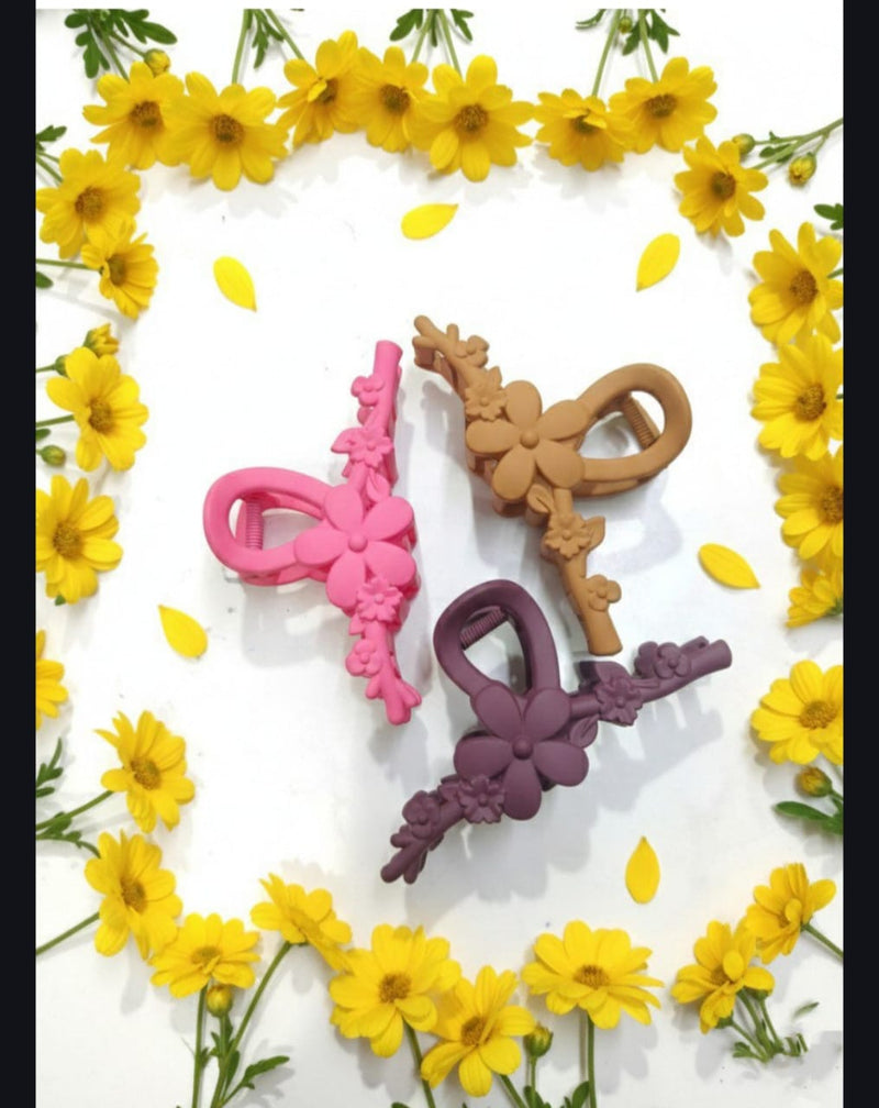 Multiple colour claw t shape jaw clip matte fancy Hair cultcher pack of 3
