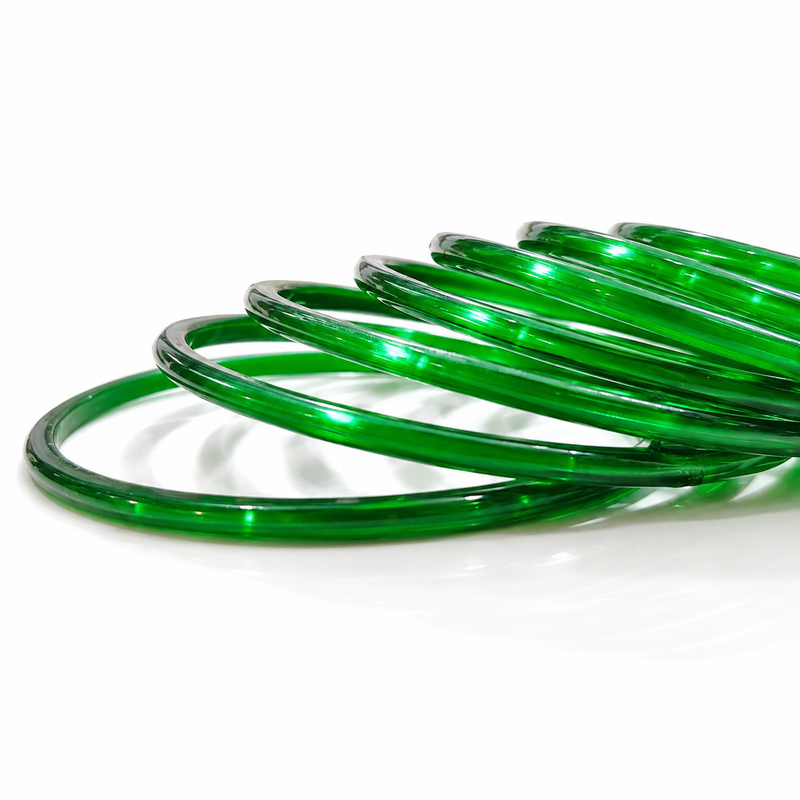 Sawan Special Green Glass Resham Bangles Set – Pack of 20 Pcs