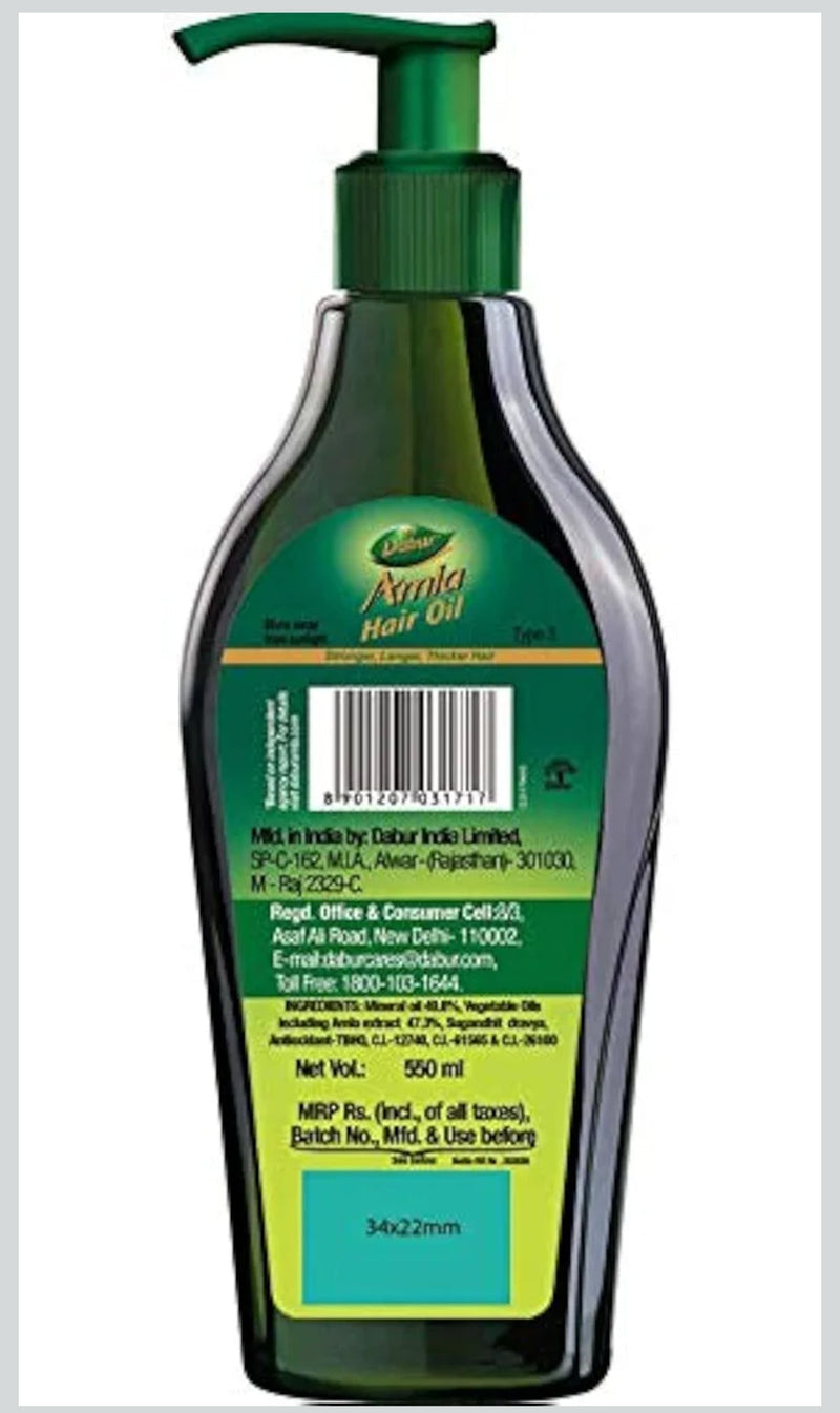 Dabur Amla Hair Oil - for Strong, Long and Thick hair - 550 ml