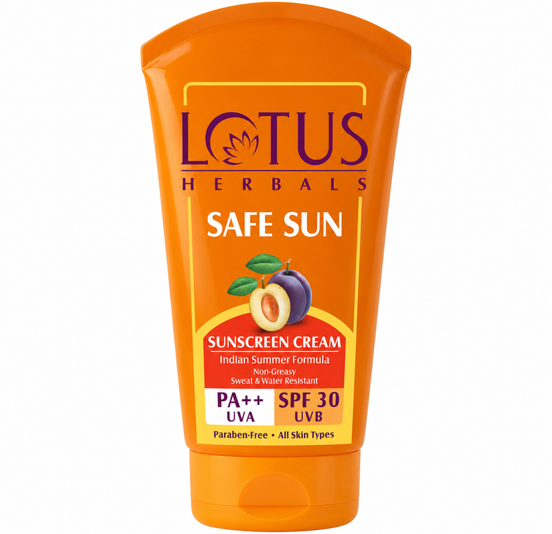 Lotus Herbals Safe Sun Block Cream Spf 30 For Normal Skin, 50G & Sunscreen Spf 30 Cream, l