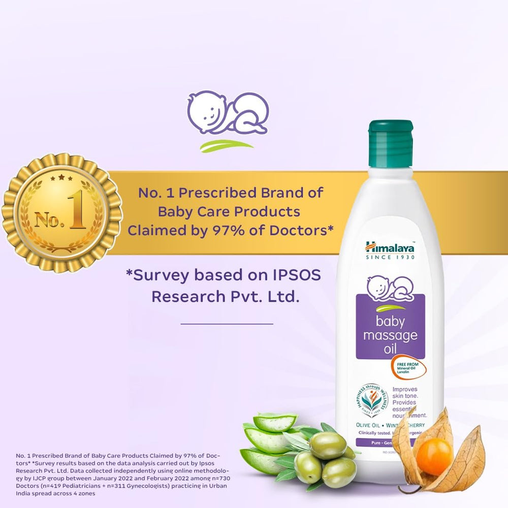 Himalaya Baby Massage Oil 200ml |Free Gentle Baby Soap 75g*