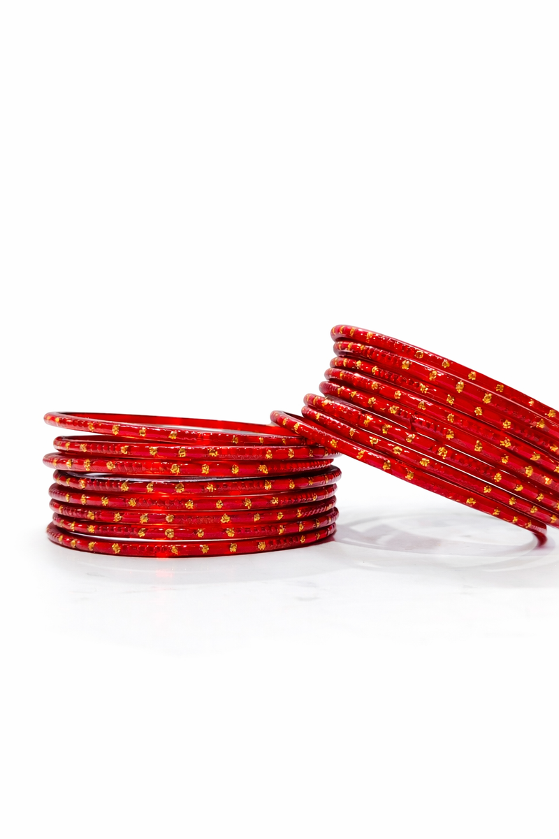 Beautiful Mehrun Colour Bangles with Traditional Look (set of 24)