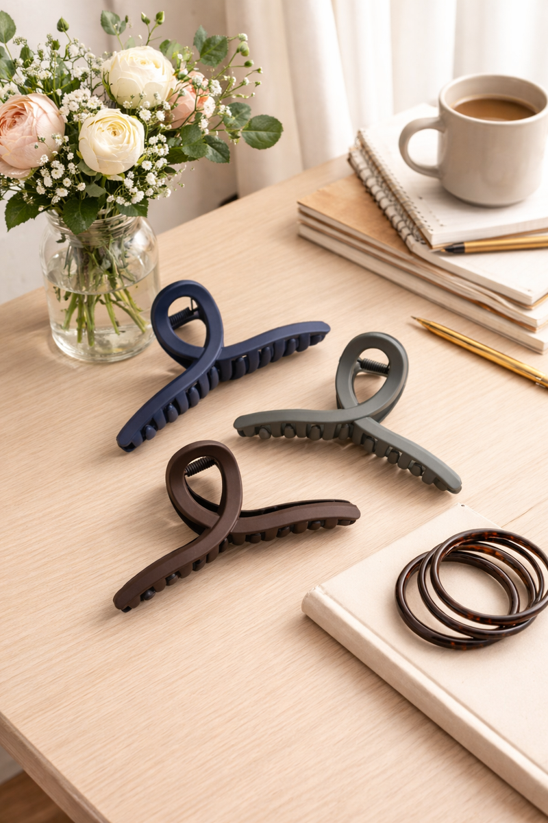 Classic Matte Finish Hair Clutcher – Set of 3