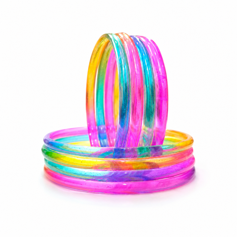 New Trending Jelly Bangles Set for Women & Girls | Multicolor Pack of 8