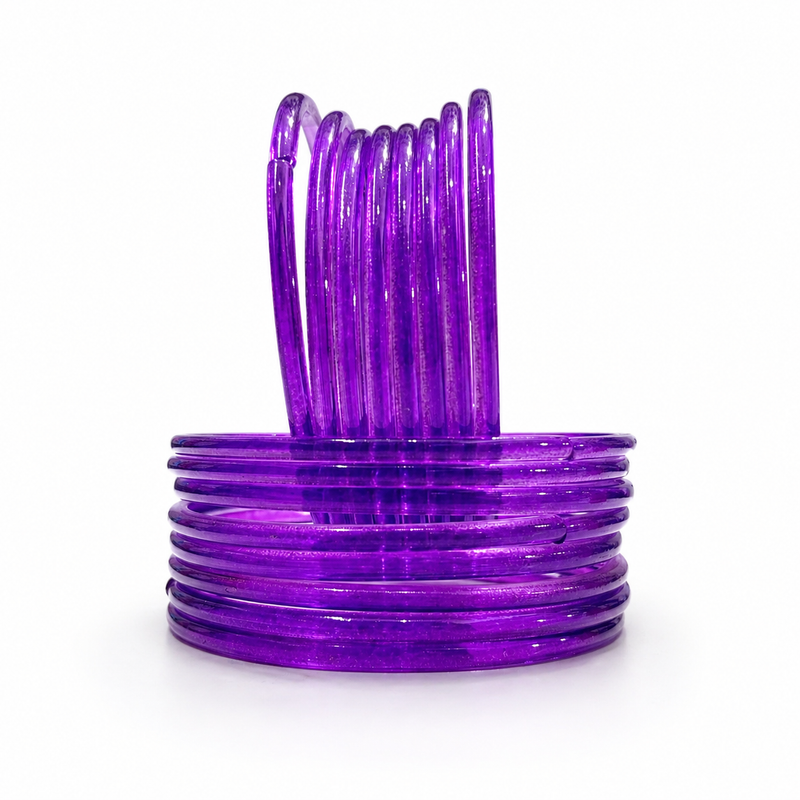 New Trending Purple Jelly Bangles – Glossy Fashion Stack