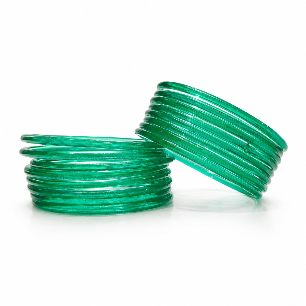 Glow Style Radium Green Jelly Bangles – Fashion Stack Set