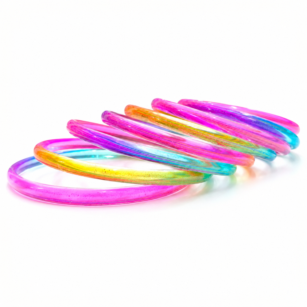 New Trending Jelly Bangles Set for Women & Girls | Multicolor Pack of 8
