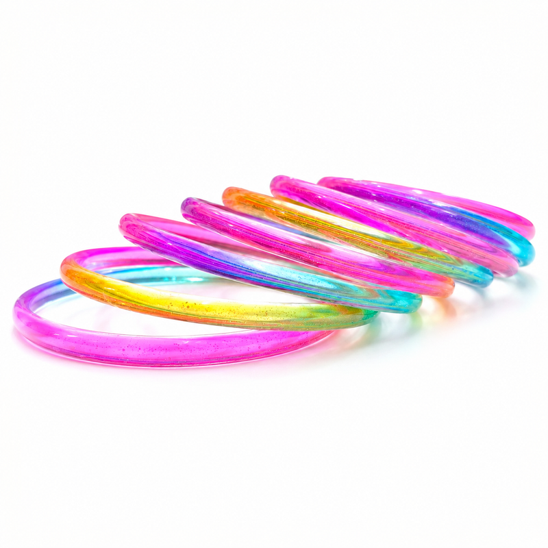 New Trending Jelly Bangles Set for Women & Girls | Multicolor Pack of 8