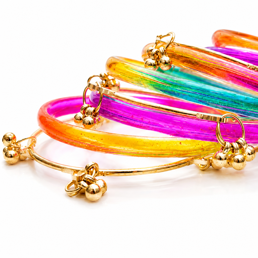 New Trending Jelly Kashmiri Bangles Pack of 8  Multicolor