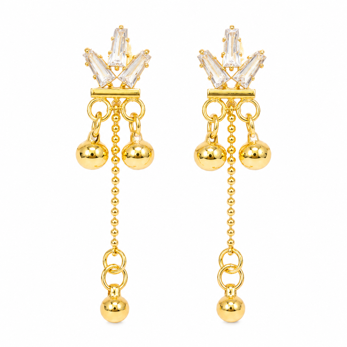 Anti-Tarnish Crystal Long Drop Earrings✨