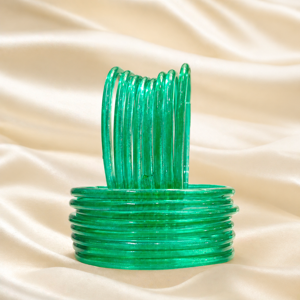 Glow Style Radium Green Jelly Bangles – Fashion Stack Set