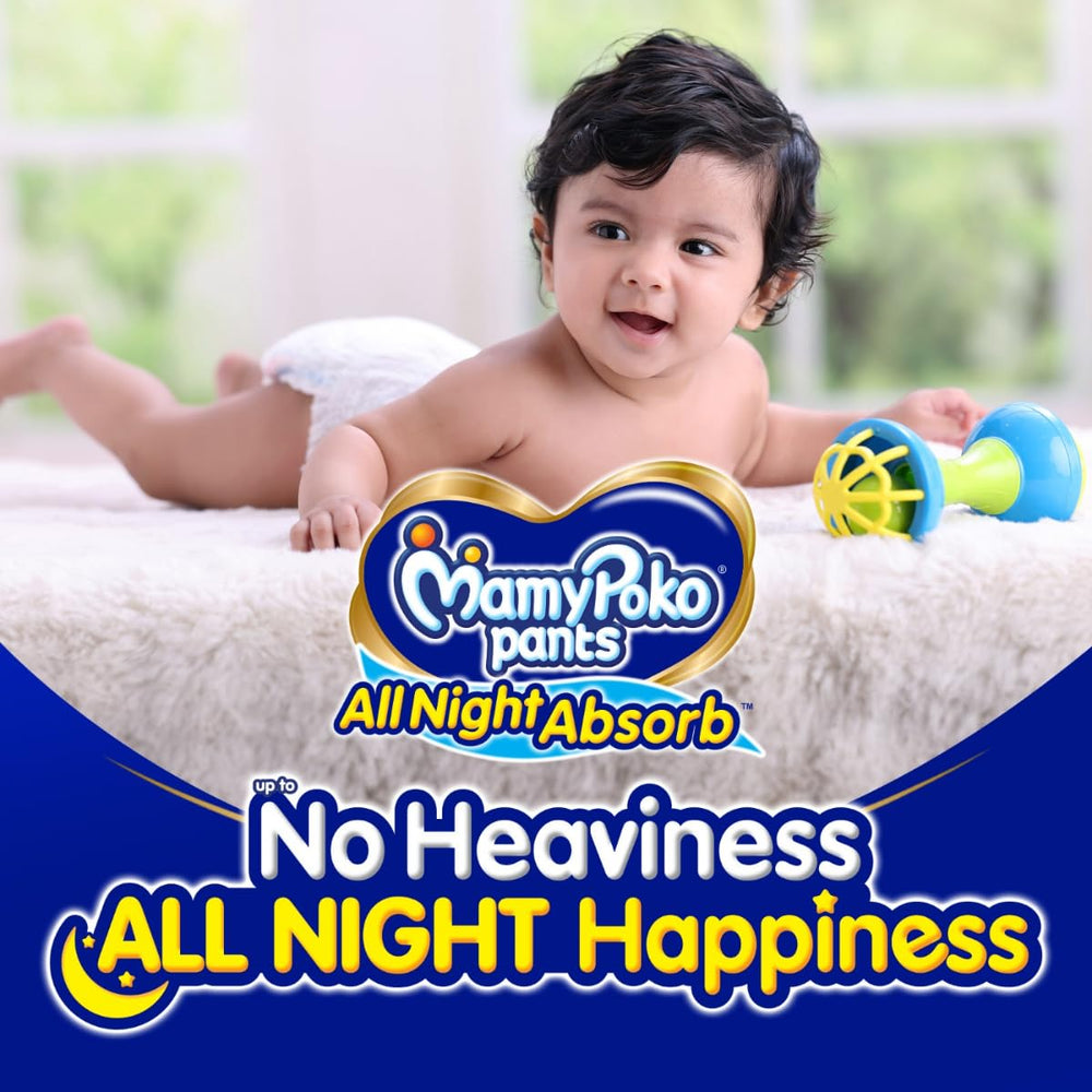 MamyPoko Pants All Night Absorb Baby Diapers, Large (L), 6 Count 9-14 kg