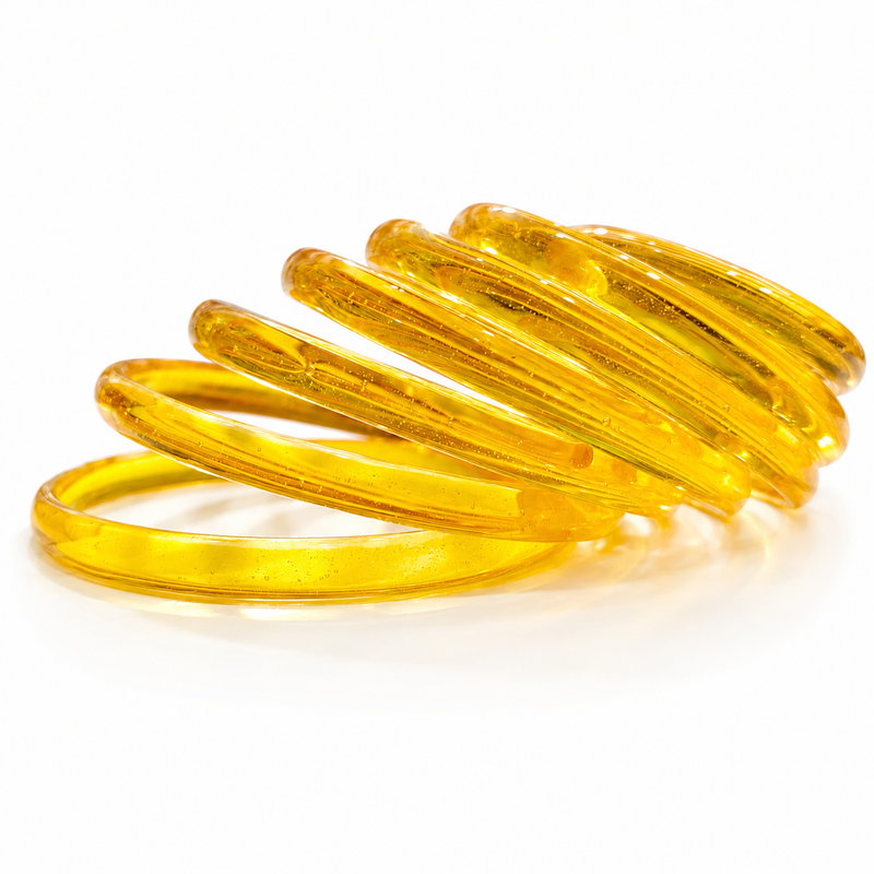Trendy Honey Gold Jelly Bangles for Girls & Women – Stylish Daily Wear