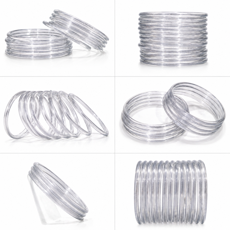 New Trending Grey Jelly Bangles – Glossy Stackable Set