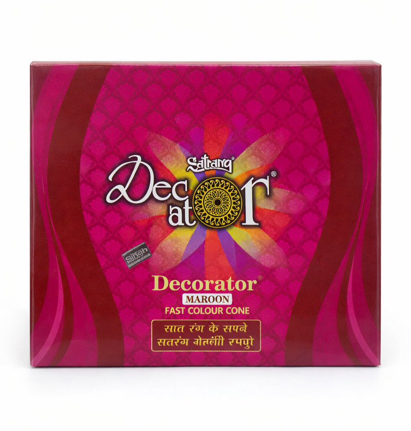 Decorator Chaina Mehndi Cone – Instant Dark Colour, Bridal & Party Use Pack of 12 Pcs