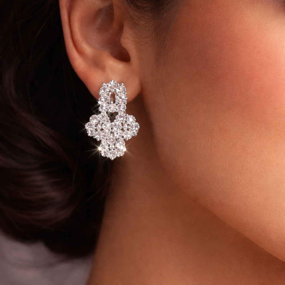 Luxury Pearl & Crystal Necklace Set with Matching Earrings – Party Wear