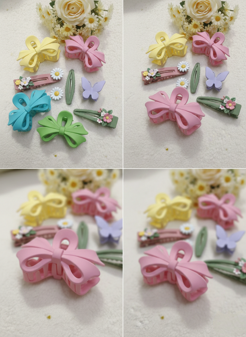 5 Pcs Flower Claw Clip multi  colour Matte strong product for girls & women
