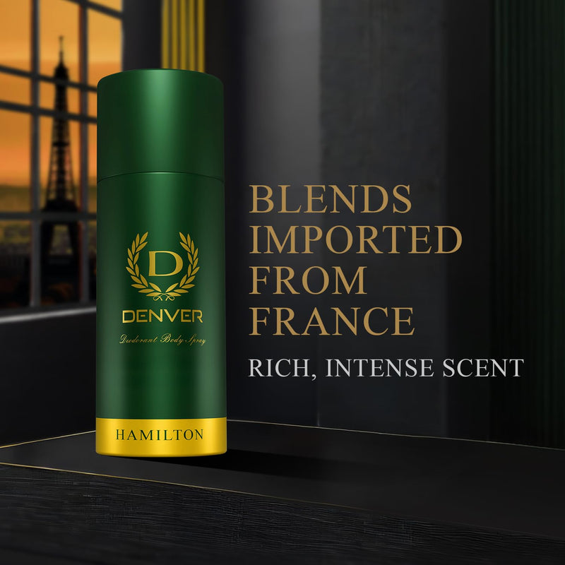 DENVER Hamilton Deo - 150ML Each | Long Lasting Deodorant Body Spray for Men