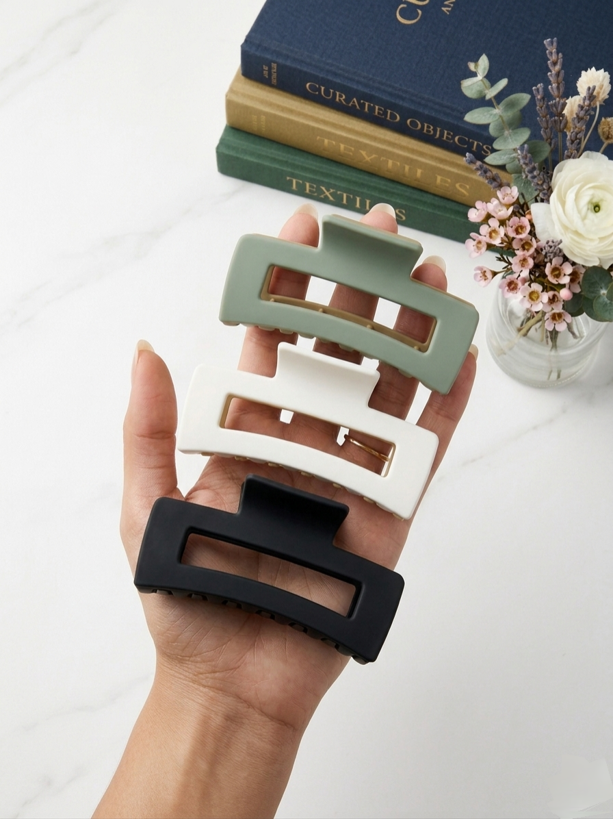 Luxury Matte Hair Clutcher Set – (Set of 3)