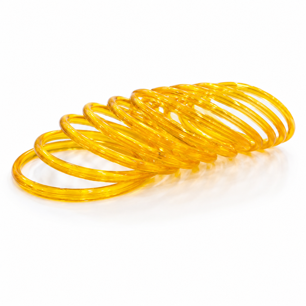 ✨Golden Jelly Bangles for Women & Girls | Pack of 12
