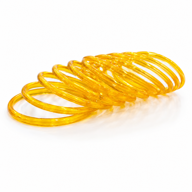✨Golden Jelly Bangles for Women & Girls | Pack of 12
