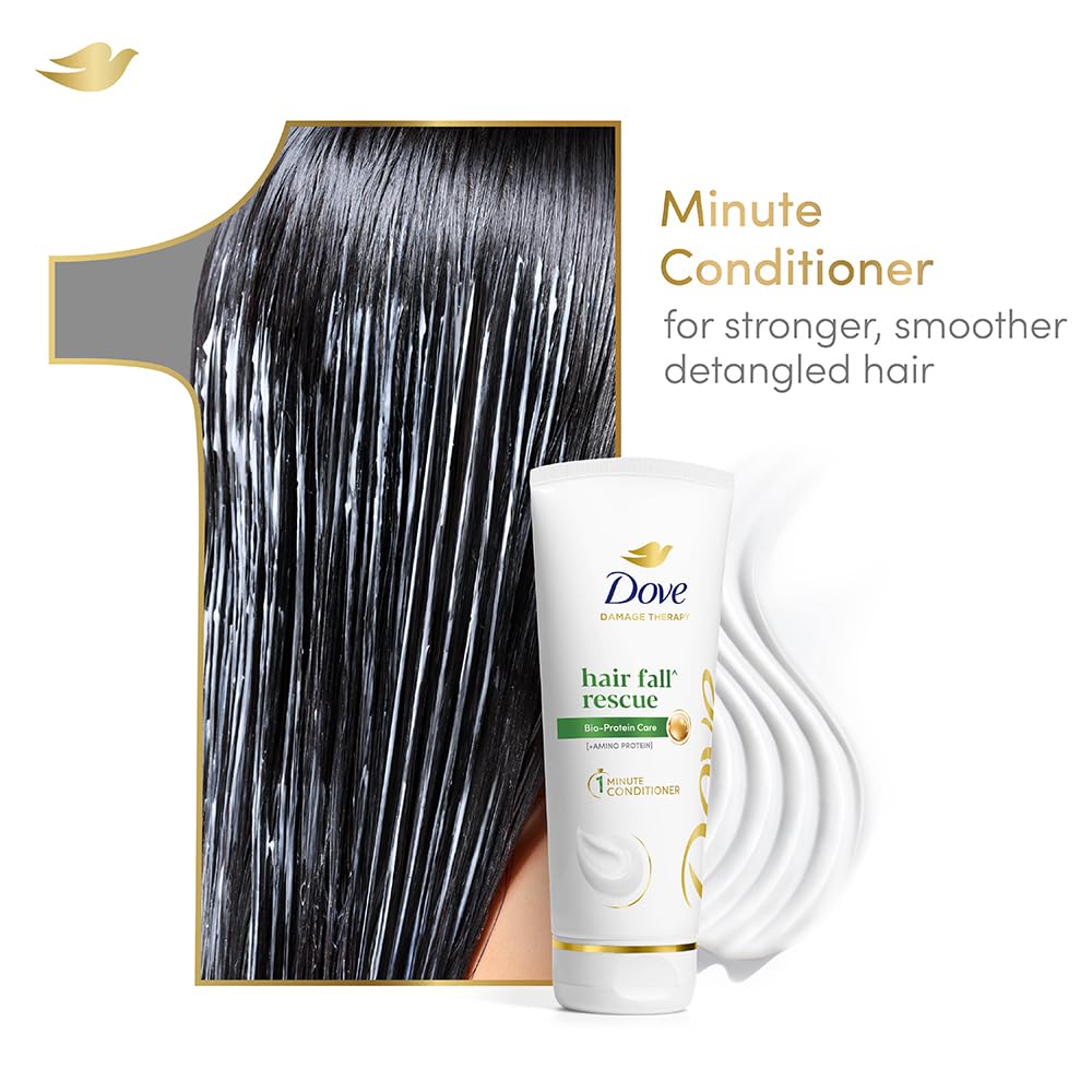 Dove Hair Fall Rescue Conditioner 175 ml|| Hair Fall Control for Smooth|| Frizz Free Hair - Deep Conditions Dry and Damaged Hair for Men & Women