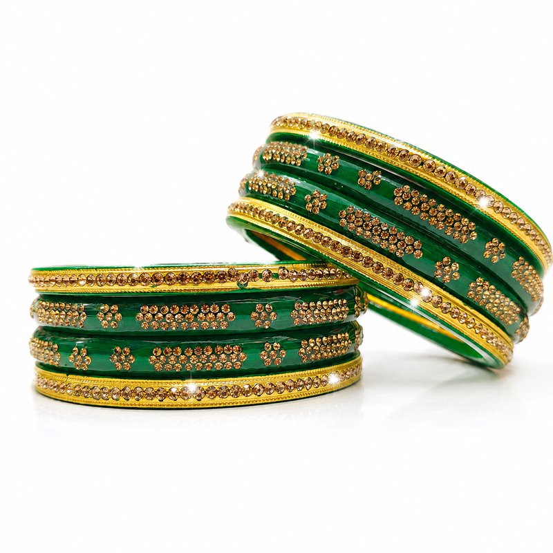 Premium Green Lahathi Set for Women | Traditional Designer Lahathi–