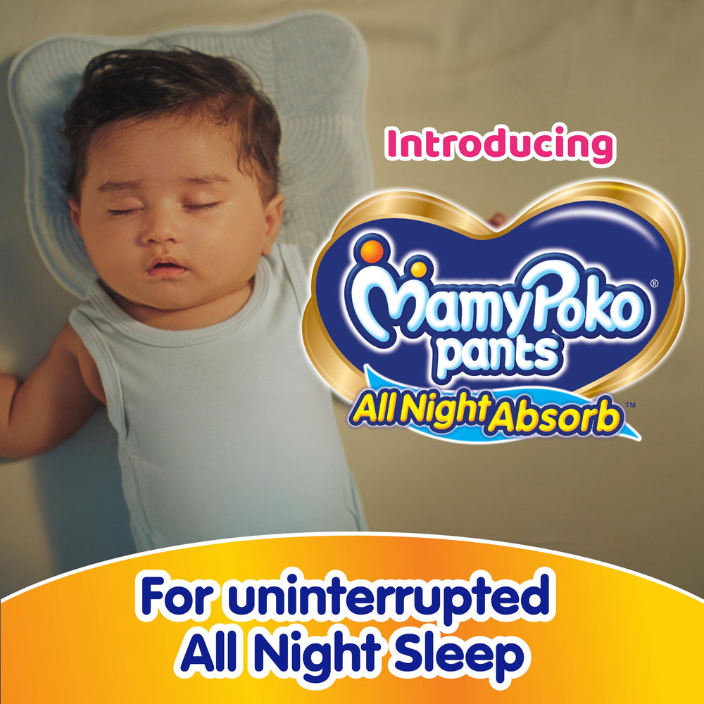 MamyPoko Pants All Night Absorb Baby Diapers, Medium (S), 9 Count 4-8 kg