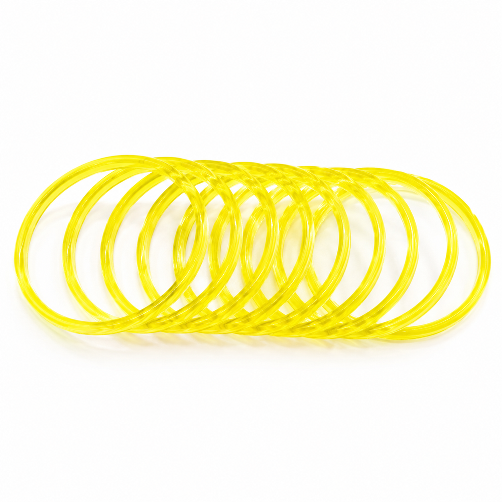 Trendy Yellow Transparent Bangles for Girls & Women | Pack of 12