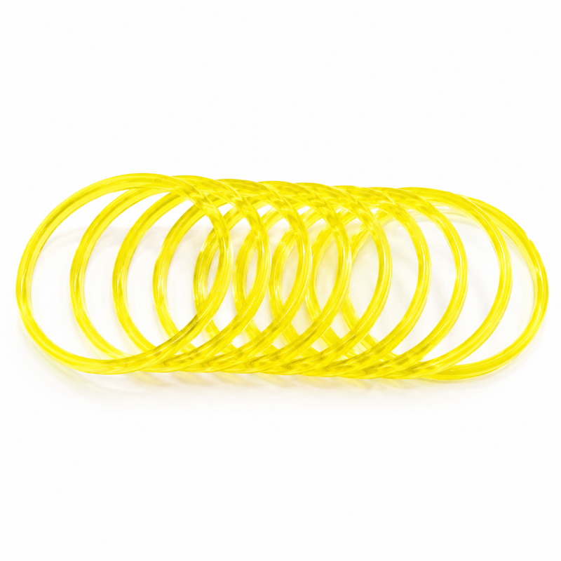 Trendy Yellow Transparent Bangles for Girls & Women | Pack of 12
