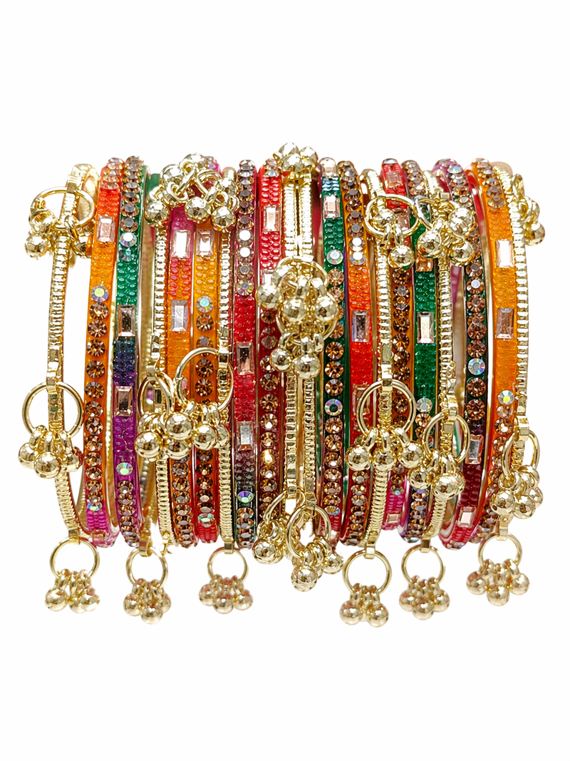 Kashmiri Trending Ghungroo Bangles – Multi Colour Designer Set