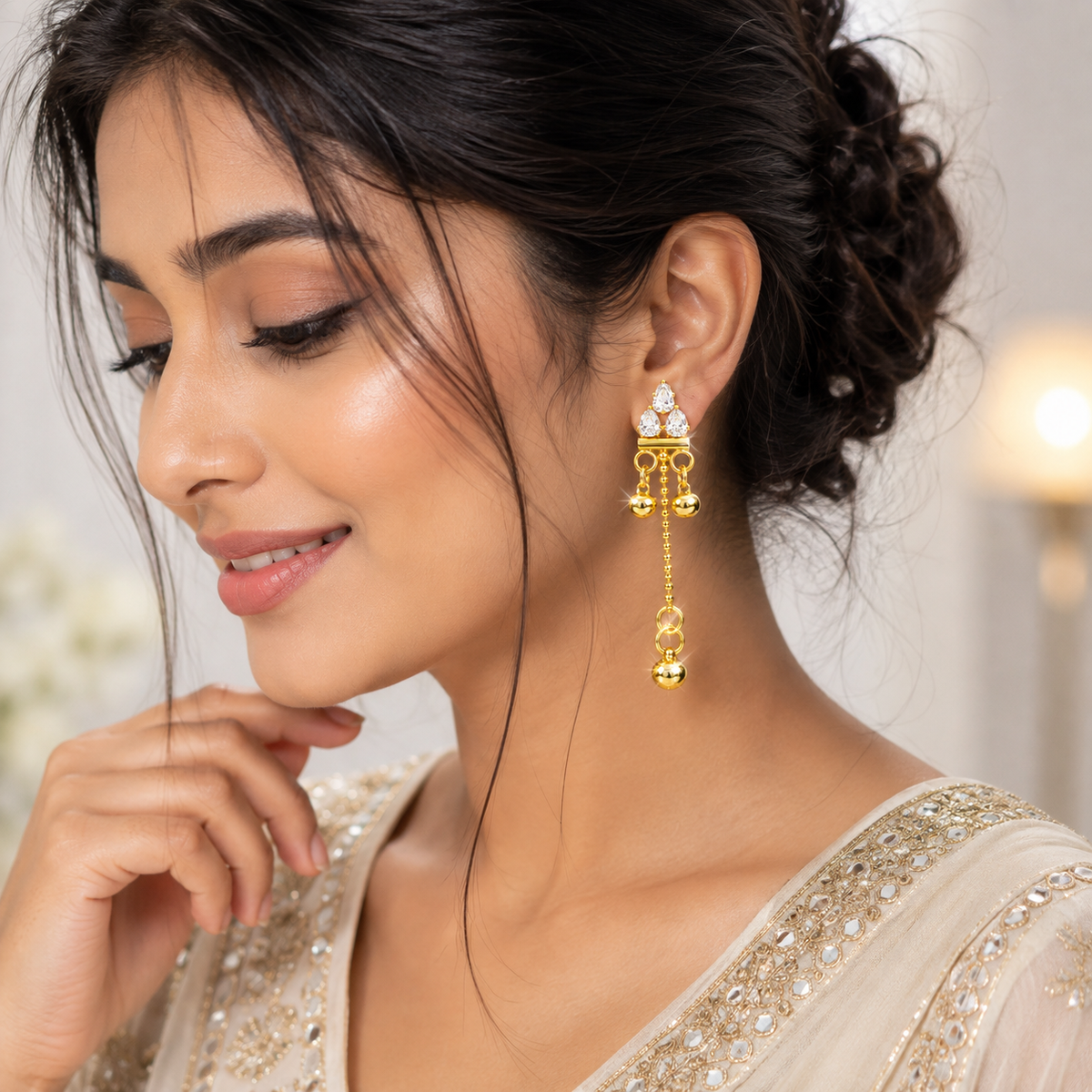 Anti-Tarnish Crystal Drop Earrings ✨