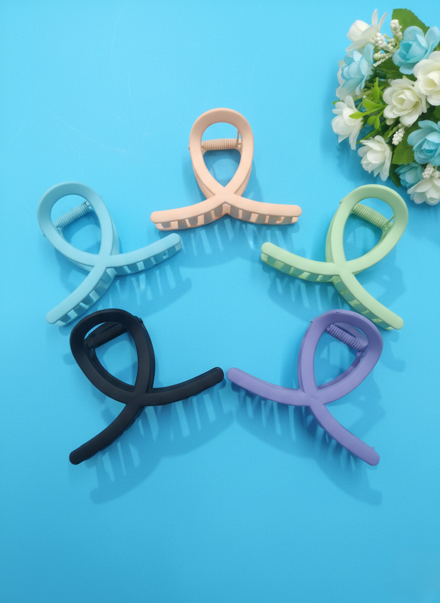 5 Pcs Big jumbo Hair Claw Clutcher Clips| Multi colour women & girls non Slip