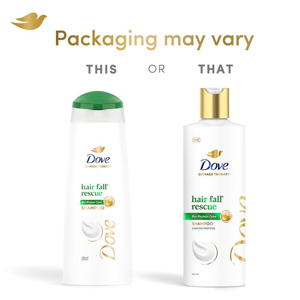 Dove Hair Fall Rescue Shampoo 340 ml|| For Damaged Hair|| Hair Fall Control for Thicker Hair - Mild Daily Anti Hair Fall Shampoo for Men & Women